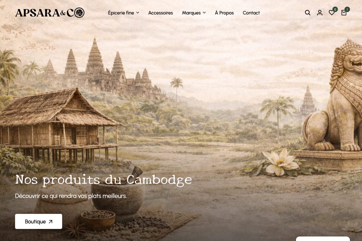 Page d'accueil du site apsaraco.com